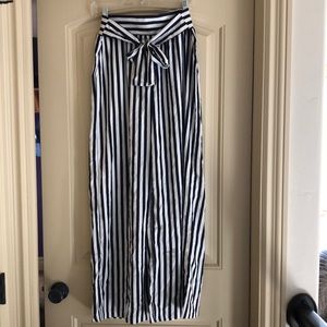 large striped palazzo pants